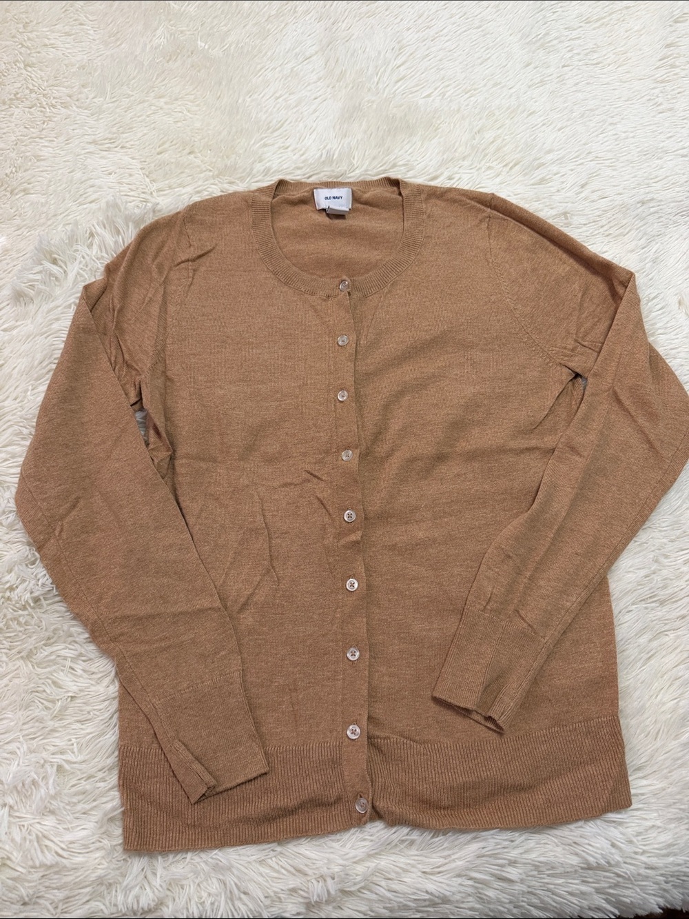 Old Navy Women's Light Brown Button-Front Cardigan